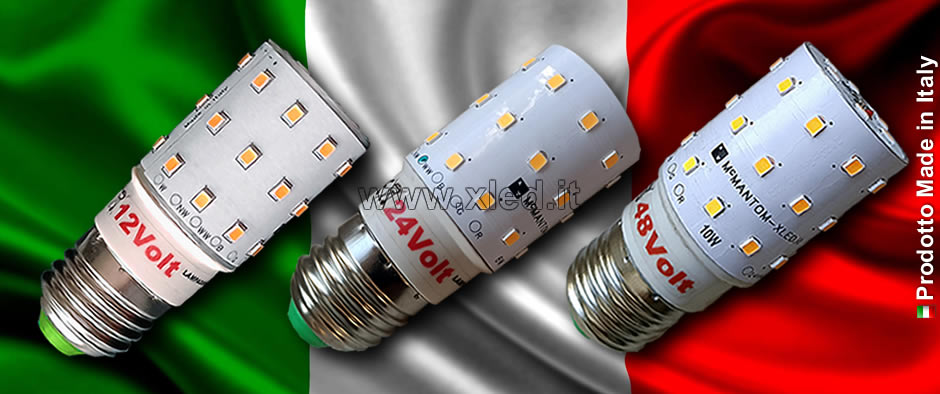 Lampadine LED 12-24-48Vac/dc - McMANTOM-Xled - Made in Italy