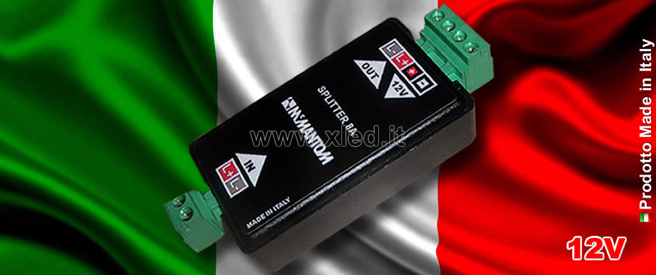 Splitter per LED 1 Via 12V - Made in Italy