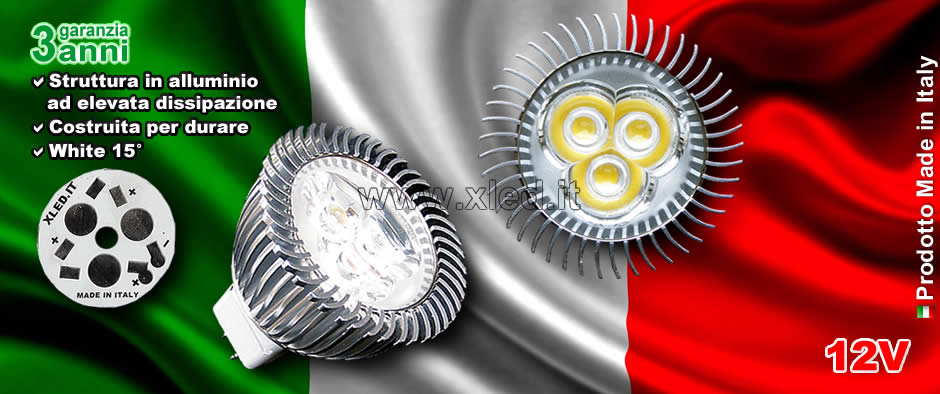 Lampadina LED 5W 15° MR16 White - Made in Italy