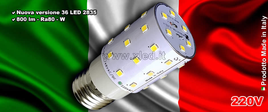Lampadina LED 6W E27 220V White - Made in Italy