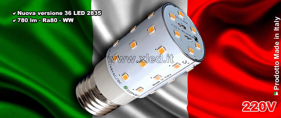Lampadina LED 6W E27 220V Warm White - Made in Italy