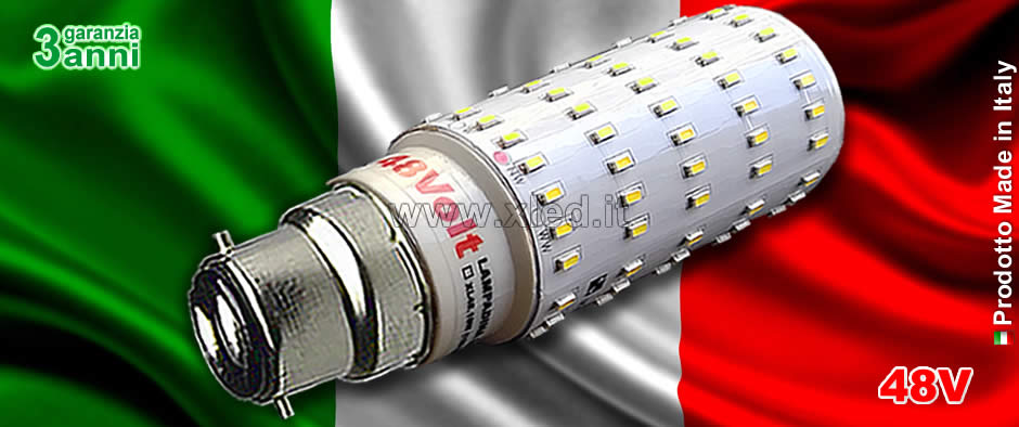 Lampadina LED 10W B22 48V 1200lm White - Made in Italy
