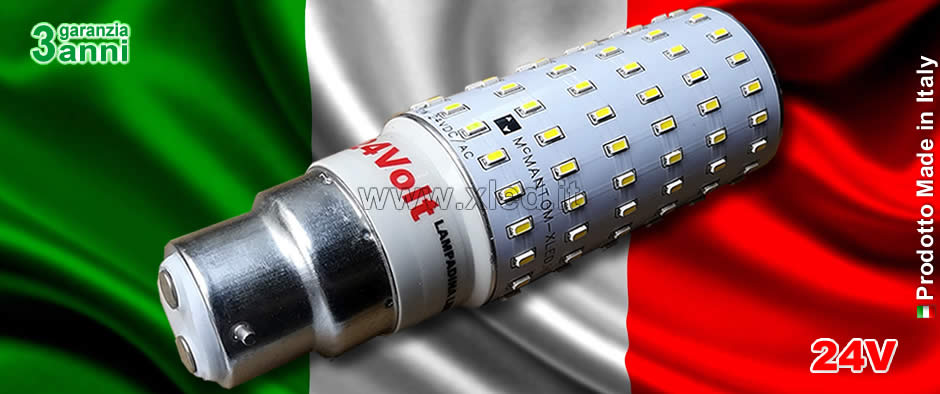 Lampadina LED 10W B22 24V 1200lm White - Made in Italy