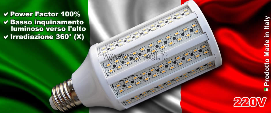 Lampadina LED 20W E27 Neutral White  a Basso inquinamento luminoso verso il cielo - Made in Italy
