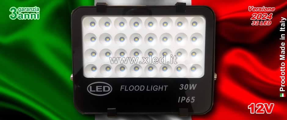 Proiettore LED da esterno IP65 SMART NRG 30 12VDC - 2024 - Made In Italy by McMANTOM-XLED Milano